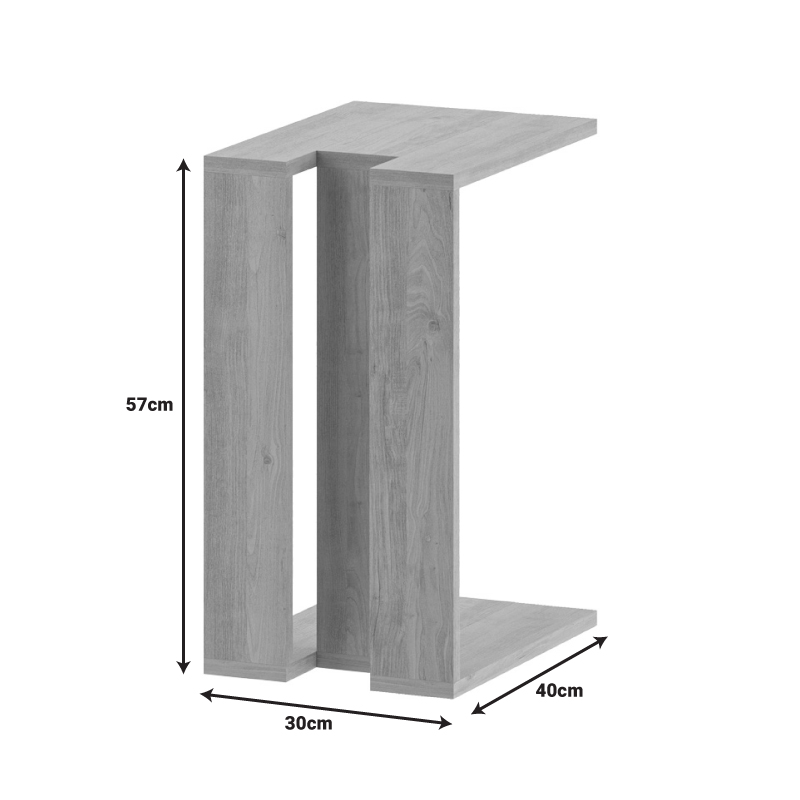 Βοηθητικό τραπέζι Muju pakoworld σε μόκα απόχρωση 40x30x57εκ Βοηθητικό τραπέζι Muju pakoworld σε μόκα απόχρωση 40x30x57εκ - Image 4