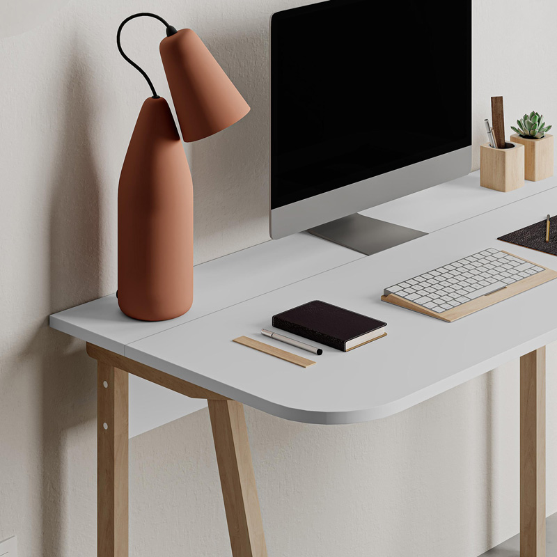 Γραφείο Malia pakoworld σε λευκή-φυσική απόχρωση 120x60.5x75εκ Γραφείο Malia pakoworld σε λευκή-φυσική απόχρωση 120x60.5x75εκ - Image 3