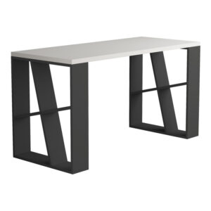 Γραφείο Honey haroma σε λευκή-ανθρακί απόχρωση 137x60x75εκ