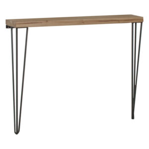 Κονσόλα Tetty haroma καρυδί-μαύρο 90x14x75εκ