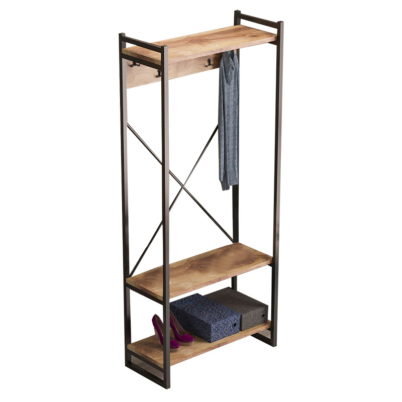 Έπιπλο εισόδου Baker pakoworld καρυδί-μαύρο 90x34x180εκ Έπιπλο εισόδου Baker pakoworld καρυδί-μαύρο 90x34x180εκ