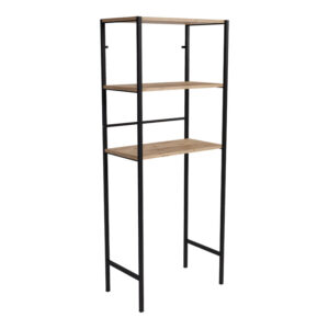 Έπιπλο πλυντηρίου Zermin haroma μελαμίνης-μεταλλικό φυσικό-μαύρο 70x25x150εκ