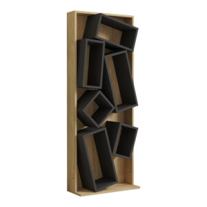 Βιβλιοθήκη Jamey haroma φυσικό-ανθρακί 60x24x153,6εκ