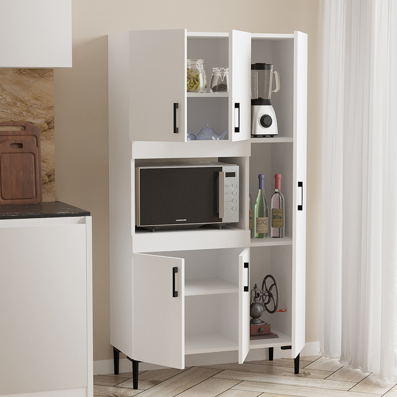 Ντουλάπια κουζίνας Defne pakoworld σε λευκή απόχρωση 89x37.5x160εκ Ντουλάπια κουζίνας Defne pakoworld σε λευκή απόχρωση 89x37.5x160εκ - Image 3