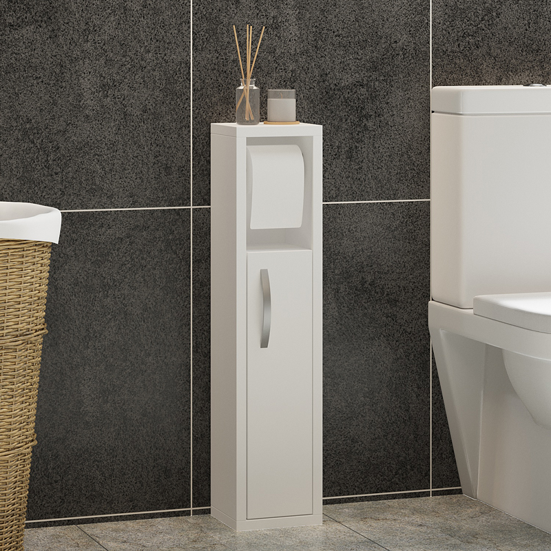 Ντουλάπι-στήλη Μaretto pakoworld σε λευκή απόχρωση 16x14x70εκ Ντουλάπι-στήλη Μaretto pakoworld σε λευκή απόχρωση 16x14x70εκ - Image 2