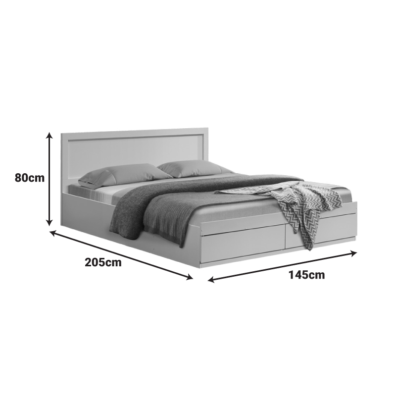 Κρεβάτι Olympus pakoworld με συρτάρι σε λευκή απόχρωση 140x200εκ Κρεβάτι Olympus pakoworld με συρτάρι σε λευκή απόχρωση 140x200εκ - Image 6
