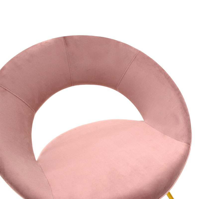 Καρέκλα Valentina pakoworld βελούδο σάπιο μήλο-χρυσό πόδι Καρέκλα Valentina pakoworld βελούδο σάπιο μήλο-χρυσό πόδι - Image 5