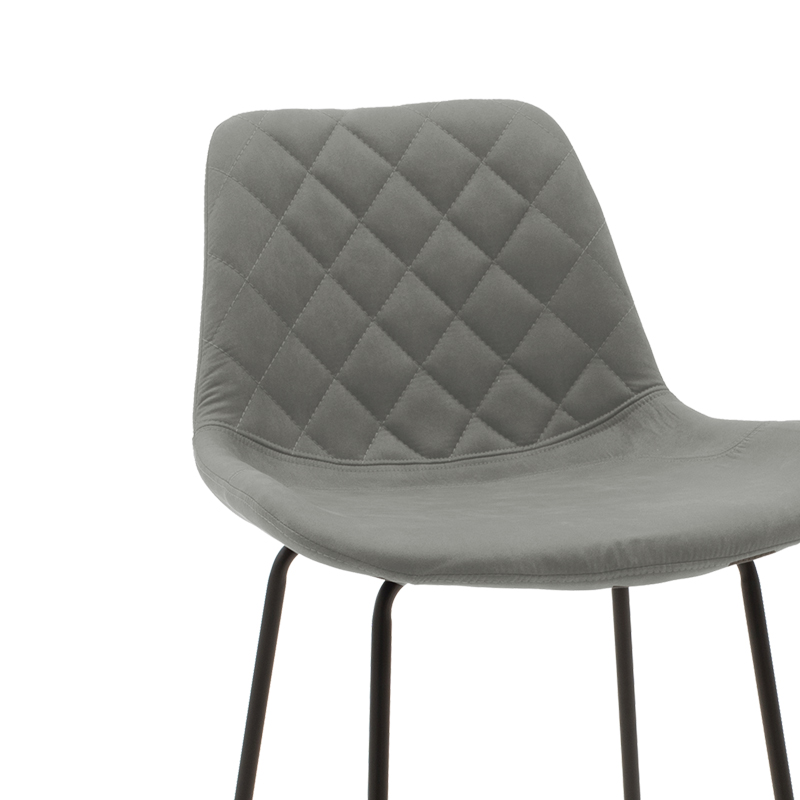 Σκαμπό μπαρ Faith pakoworld αντικέ ανθρακί pu-μαύρο μέταλλο 50x54x104εκ Σκαμπό μπαρ Faith pakoworld αντικέ ανθρακί pu-μαύρο μέταλλο 50x54x104εκ - Image 2