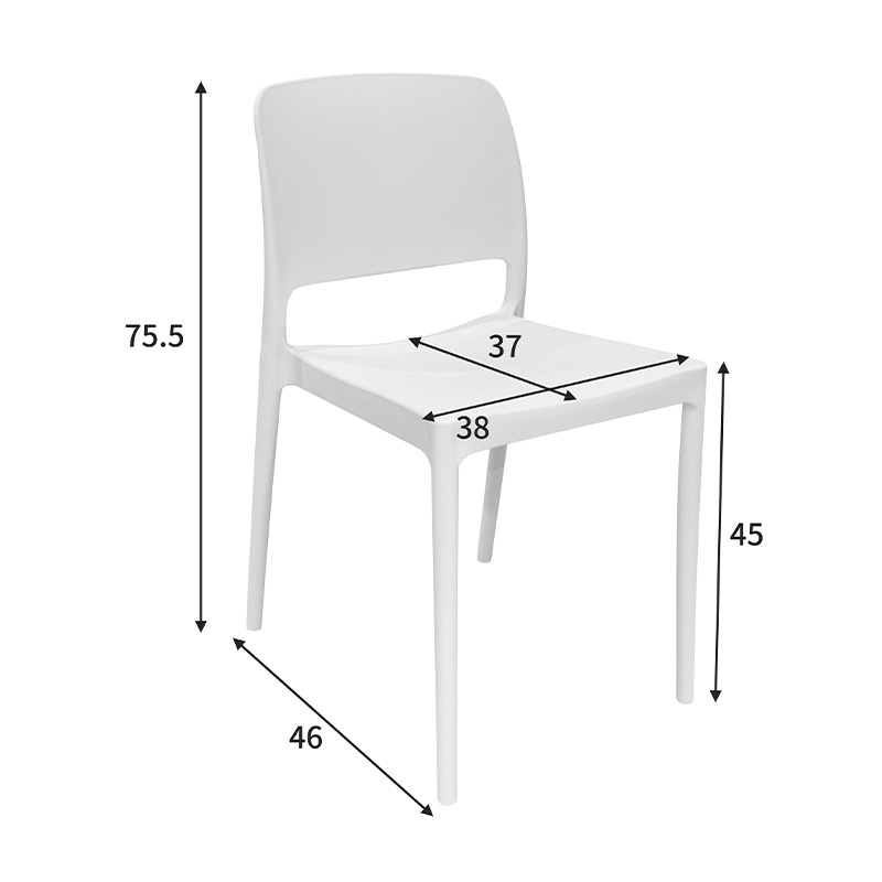Καρέκλα Fenxy pakoworld pp σε λευκή απόχρωση 38x42x77εκ Καρέκλα Fenxy pakoworld pp σε λευκή απόχρωση 38x42x77εκ - Image 9