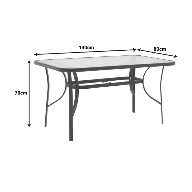 Τραπέζι Ensure pakoworld μέταλλο καφέ-γυαλί 140x80x70εκ Τραπέζι Ensure pakoworld μέταλλο καφέ-γυαλί 140x80x70εκ - Image 5