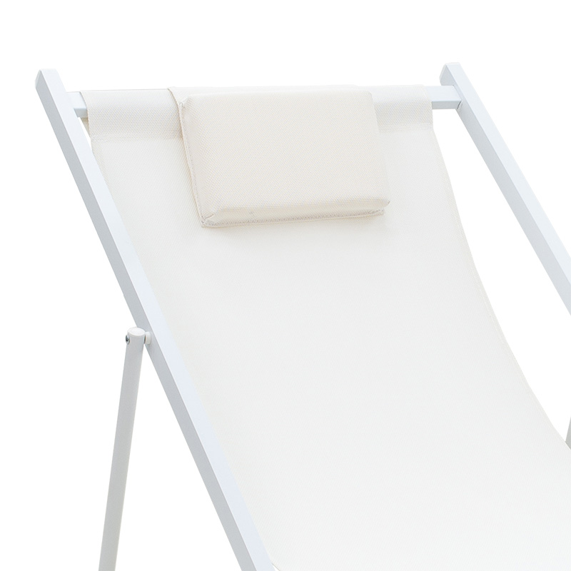 Σεζλόνγκ επαγγελματική Corte pakoworld αλουμίνιο λευκό-textilene μπεζ Σεζλόνγκ επαγγελματική Corte pakoworld αλουμίνιο λευκό-textilene μπεζ - Image 5