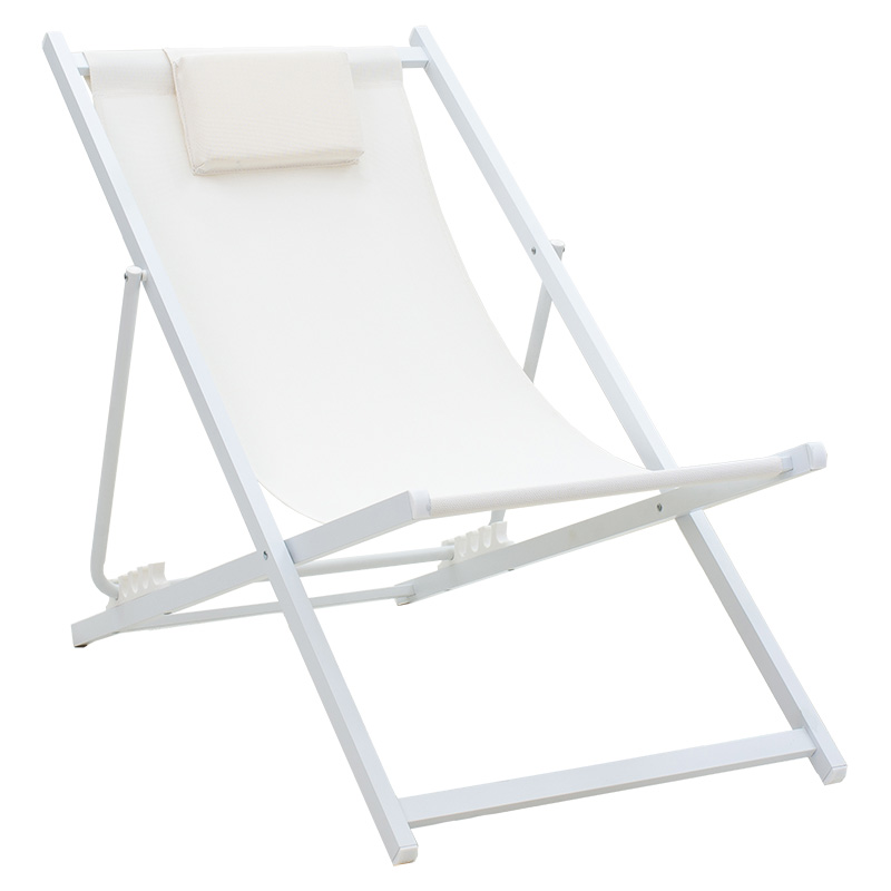 Σεζλόνγκ επαγγελματική Corte pakoworld αλουμίνιο λευκό-textilene μπεζ Σεζλόνγκ επαγγελματική Corte pakoworld αλουμίνιο λευκό-textilene μπεζ