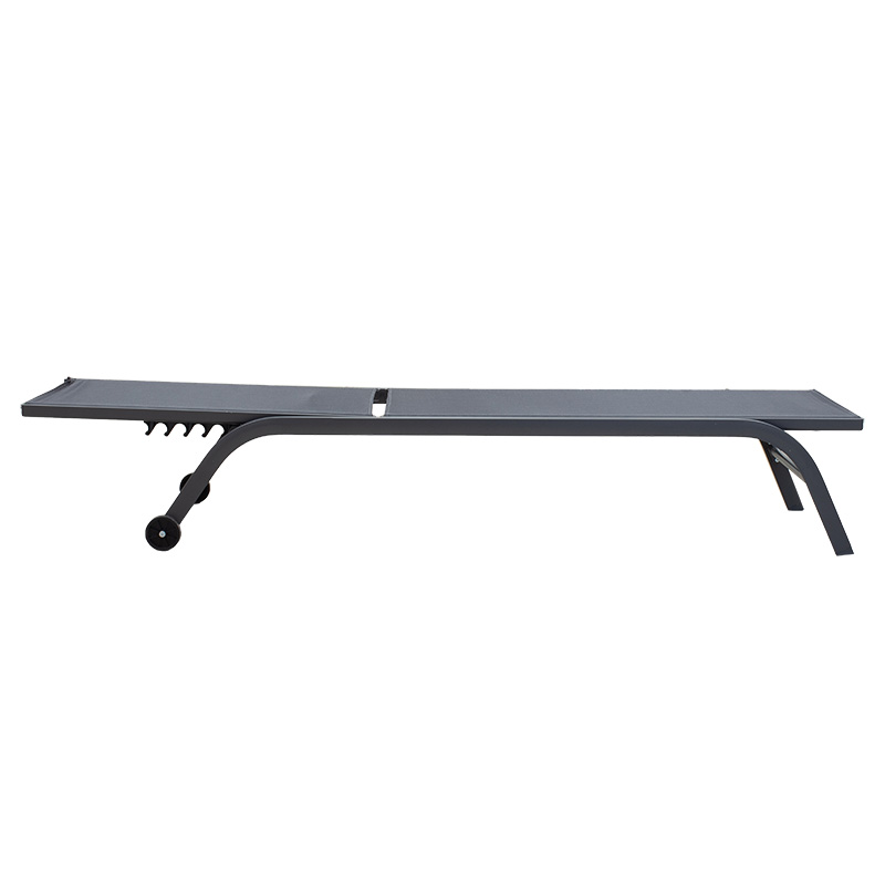 Ξαπλώστρα Jaipur pakoworld αλουμίνιο-textilene ανθρακί Ξαπλώστρα Jaipur pakoworld αλουμίνιο-textilene ανθρακί - Image 3