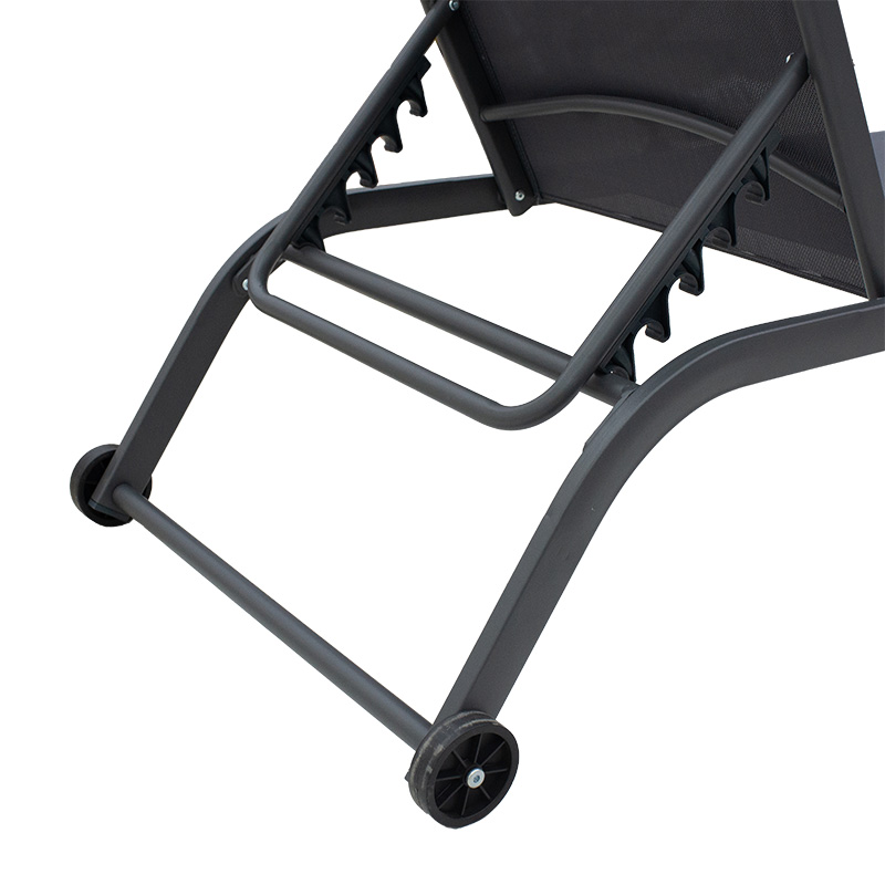 Ξαπλώστρα Jaipur pakoworld αλουμίνιο-textilene ανθρακί Ξαπλώστρα Jaipur pakoworld αλουμίνιο-textilene ανθρακί - Image 5