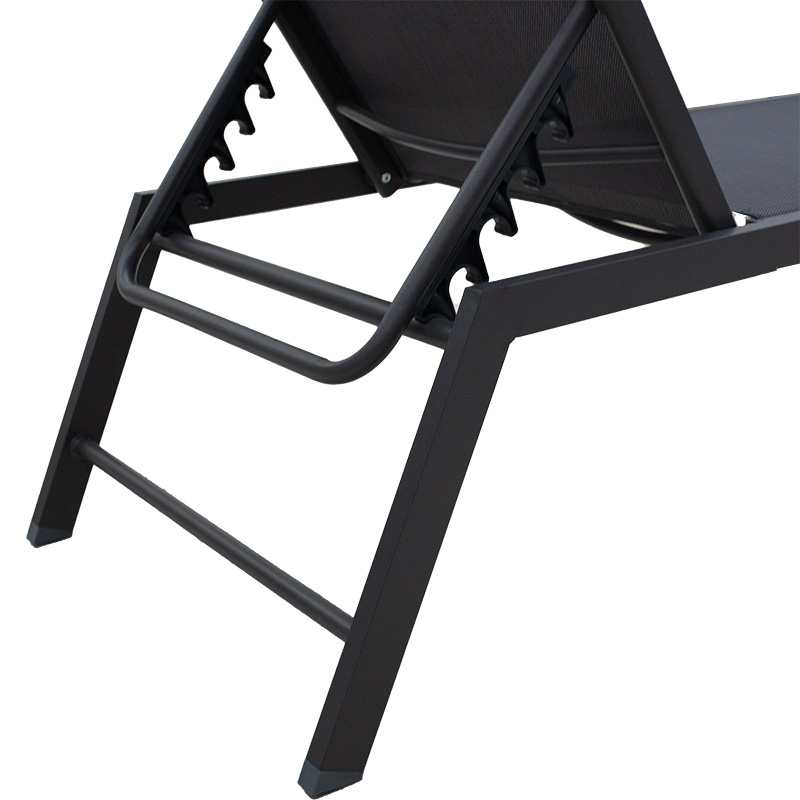 Ξαπλώστρα Kiara pakoworld αλουμίνιο-textilene ανθρακί στοιβαζόμενη Ξαπλώστρα Kiara pakoworld αλουμίνιο-textilene ανθρακί στοιβαζόμενη - Image 5