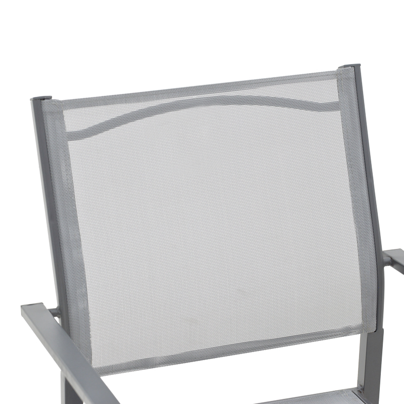 Πολυθρόνα Confidence pakoworld ανθρακί μέταλλο και γκρι textilene 54x54x86εκ Πολυθρόνα Confidence pakoworld ανθρακί μέταλλο και γκρι textilene 54x54x86εκ - Image 7