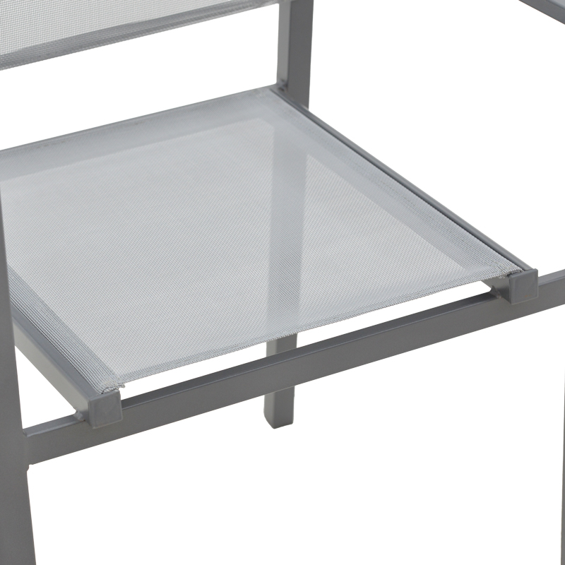 Πολυθρόνα Confidence pakoworld ανθρακί μέταλλο και γκρι textilene 54x54x86εκ Πολυθρόνα Confidence pakoworld ανθρακί μέταλλο και γκρι textilene 54x54x86εκ - Image 8