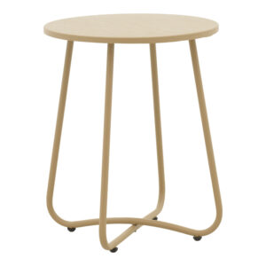 Τραπέζι Bramwell haroma μέταλλο μπεζ Φ40x50εκ