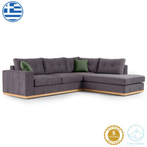 Γωνιακός καναπές αριστερή γωνία Boston haroma ύφασμα ανθρακί-κυπαρισσί 280x225x90εκ