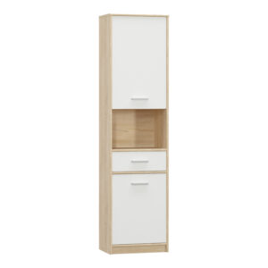 Στήλη Letto haroma σε oak - λευκό ματ απόχρωση 50,2x34,3x195εκ