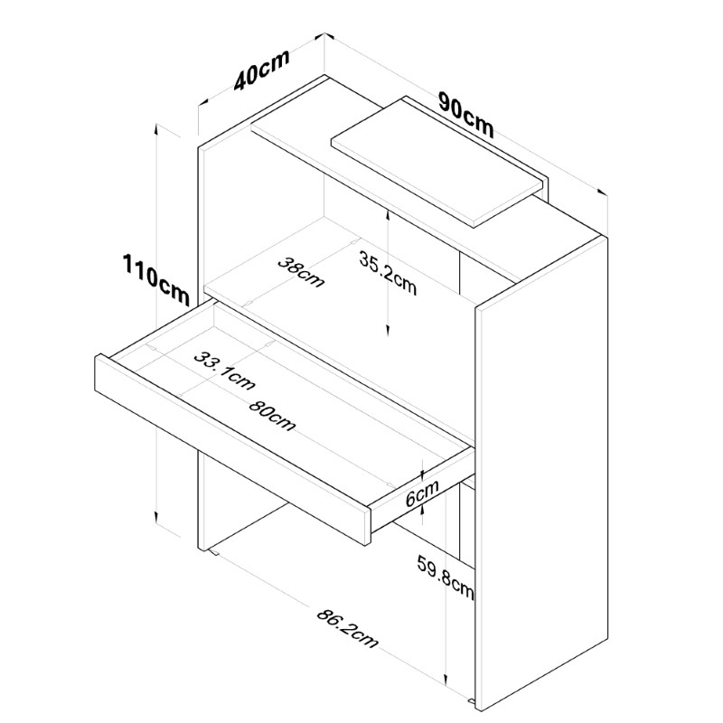 Γραφείο reception Zowel pakoworld με led μελαμίνης φυσικό-ανθρακί 90x40x110εκ Γραφείο reception Zowel pakoworld με led μελαμίνης φυσικό-ανθρακί 90x40x110εκ - Image 7