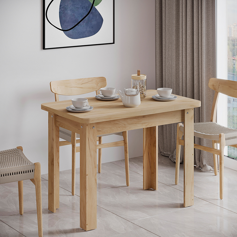 Τραπέζι Celeste pakoworld μελαμίνης σε oak απόχρωση 100x60x73.5εκ Τραπέζι Celeste pakoworld μελαμίνης σε oak απόχρωση 100x60x73.5εκ - Image 2