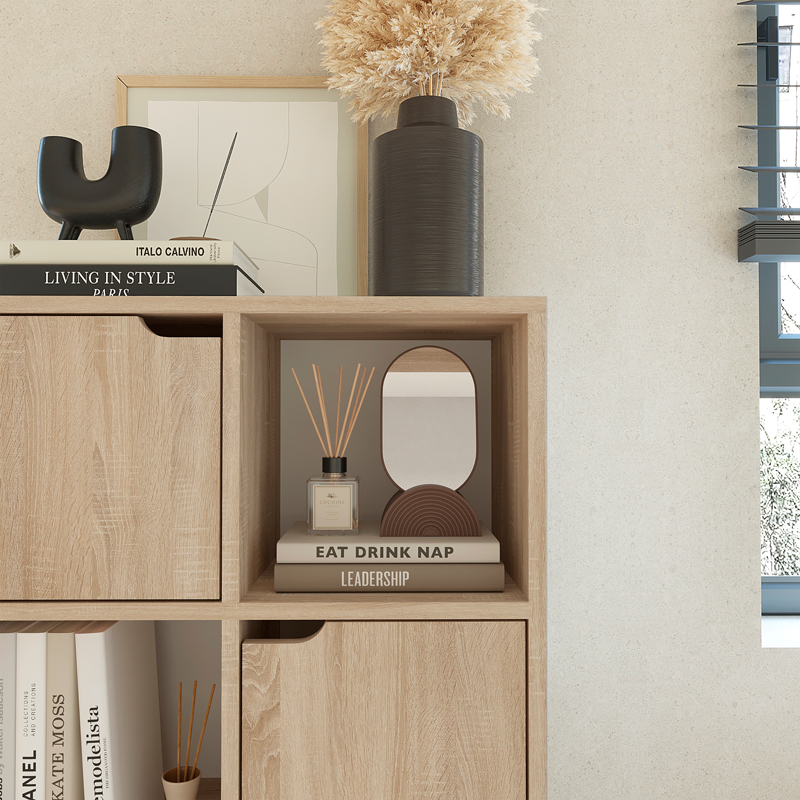 Βιβλιοθήκη Bookel pakoworld μελαμίνης σε sonoma απόχρωση 59.5x27.5x89εκ Βιβλιοθήκη Bookel pakoworld μελαμίνης σε sonoma απόχρωση 59.5x27.5x89εκ - Image 4