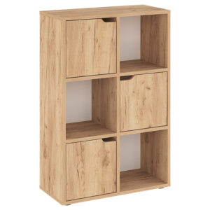 Βιβλιοθήκη Bookel haroma μελαμίνης σε oak απόχρωση 59.5x27.5x89εκ
