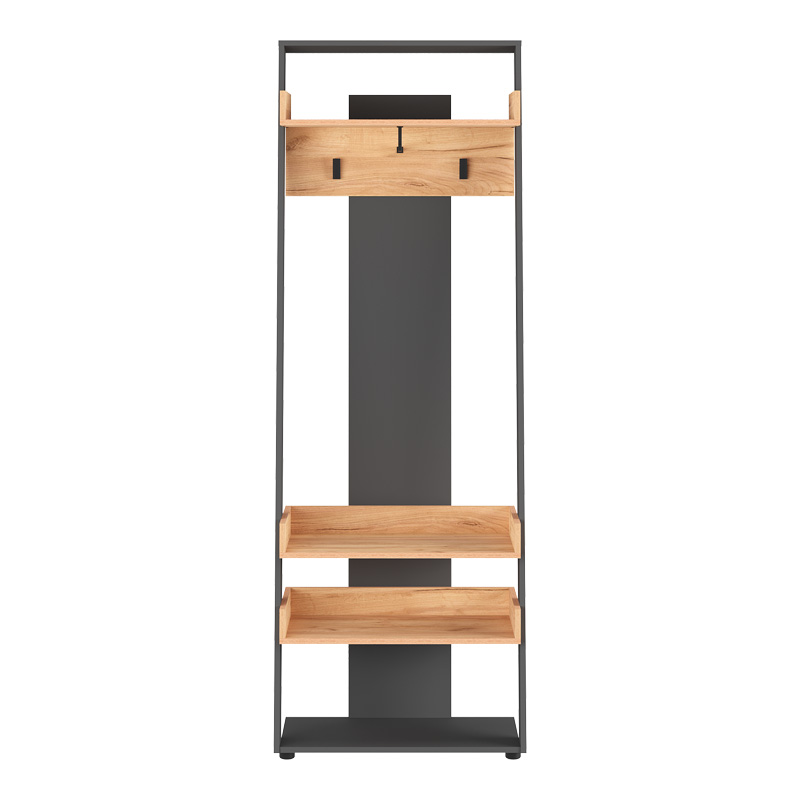 Έπιπλο εισόδου Sciove pakoworld σε ανθρακί-φυσική απόχρωση 70x40x200εκ Έπιπλο εισόδου Sciove pakoworld σε ανθρακί-φυσική απόχρωση 70x40x200εκ - Image 3