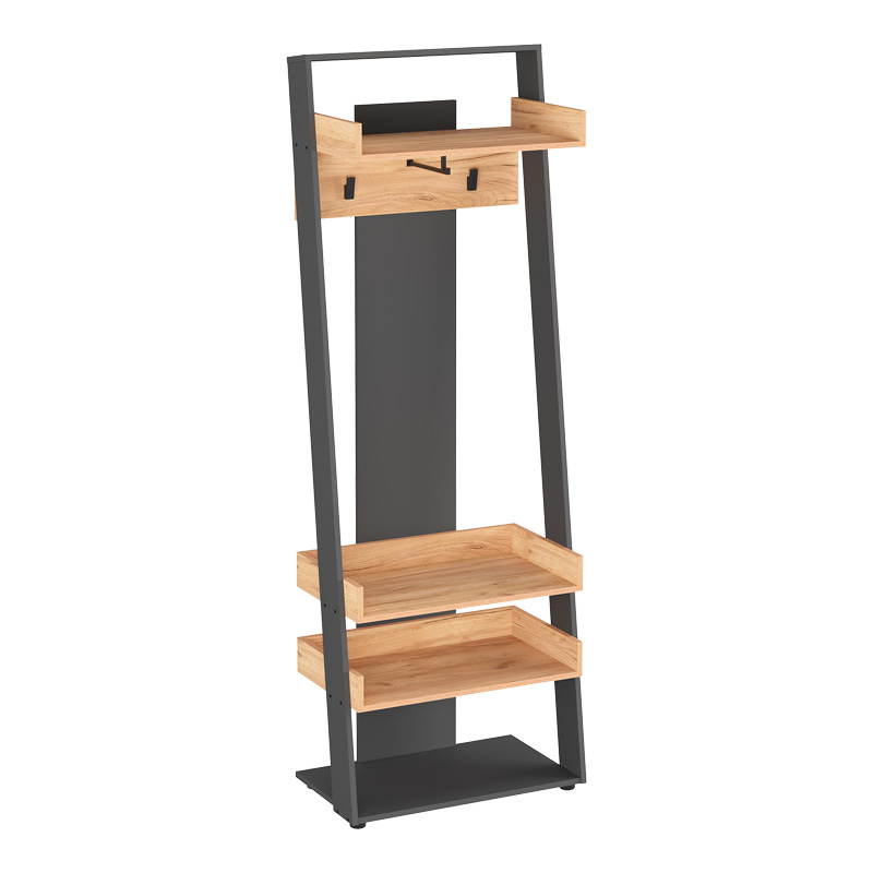 Έπιπλο εισόδου Sciove pakoworld σε ανθρακί-φυσική απόχρωση 70x40x200εκ Έπιπλο εισόδου Sciove pakoworld σε ανθρακί-φυσική απόχρωση 70x40x200εκ