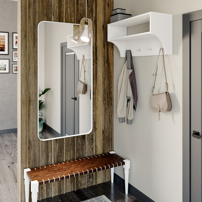 Κρεμάστρα Crosta pakoworld σε λευκή απόχρωση 80x28x40εκ Κρεμάστρα Crosta pakoworld σε λευκή απόχρωση 80x28x40εκ - Image 2