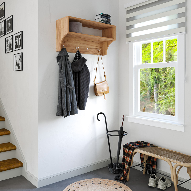 Κρεμάστρα Crosta pakoworld σε oak απόχρωση 80x28x40εκ Κρεμάστρα Crosta pakoworld σε oak απόχρωση 80x28x40εκ - Image 2