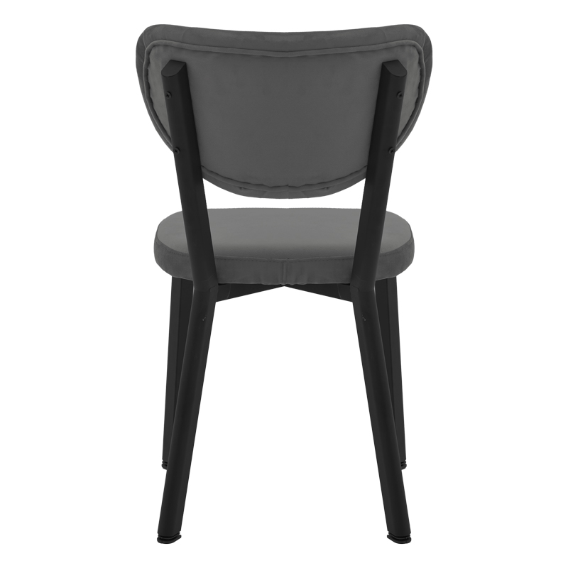 Καρέκλα Joley pakoworld ανθρακί βελούδο-πόδι μαύρο μέταλλο 45x39x86.5εκ Καρέκλα Joley pakoworld ανθρακί βελούδο-πόδι μαύρο μέταλλο 45x39x86.5εκ - Image 5