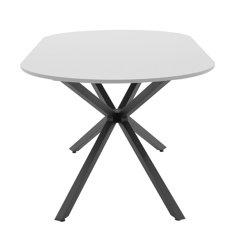 Τραπέζι Lerdion pakoworld γκρι mdf-μαύρο μέταλλο 180x90x75εκ Τραπέζι Lerdion pakoworld γκρι mdf-μαύρο μέταλλο 180x90x75εκ - Image 3