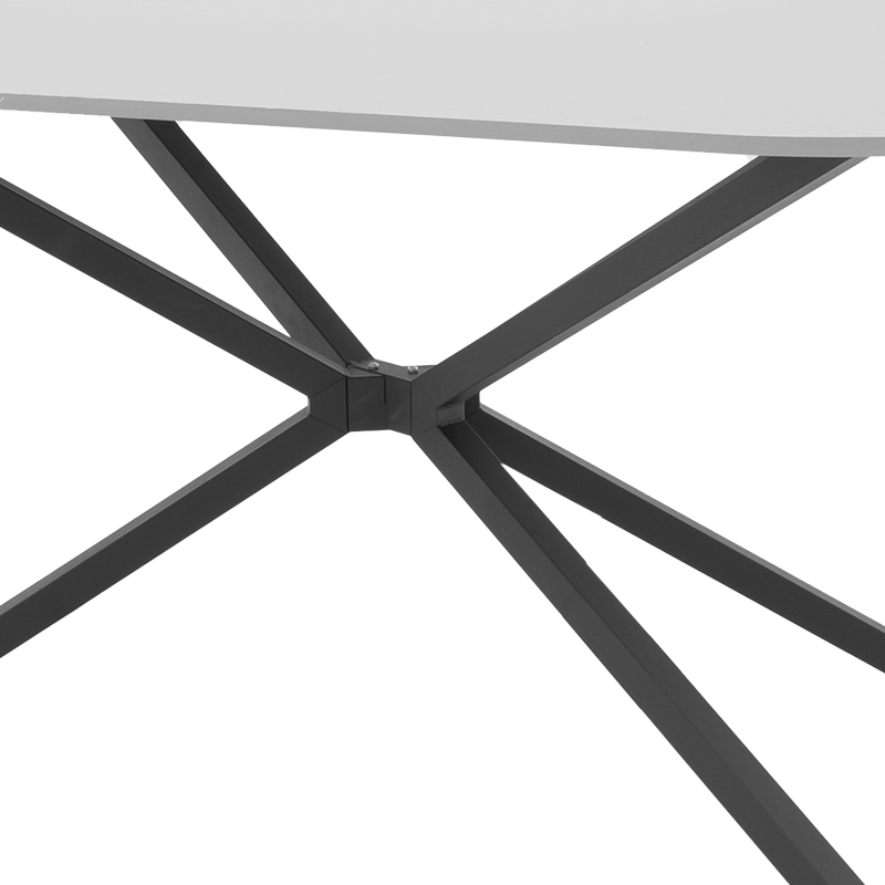 Τραπέζι Lerdion pakoworld γκρι mdf-μαύρο μέταλλο 180x90x75εκ Τραπέζι Lerdion pakoworld γκρι mdf-μαύρο μέταλλο 180x90x75εκ - Image 6