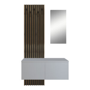 Έπιπλο εισόδου Arika haroma λευκό-sonoma 100x37x199.5εκ