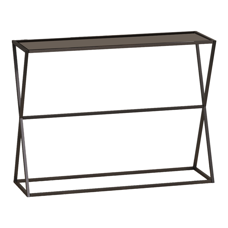 Κονσόλα Loujie I pakoworld σε μαύρο μέταλλο-smoke γυαλί 100x30x76εκ Κονσόλα Loujie I pakoworld σε μαύρο μέταλλο-smoke γυαλί 100x30x76εκ