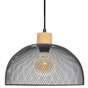 Φωτιστικό οροφής μονόφωτο Sam haroma Ε27 μαύρο Φ30x22,5εκ