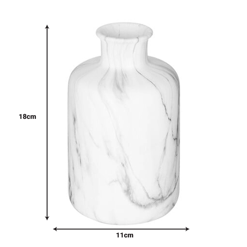 Βάζο Desel pakoworld κεραμικό σε εφέ μαρμάρου Φ11x18εκ Βάζο Desel pakoworld κεραμικό σε εφέ μαρμάρου Φ11x18εκ - Image 2