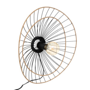 Φωτιστικό τοίχου-απλίκα Alara haroma E27 40W χρυσό-μαύρο Φ45x11εκ