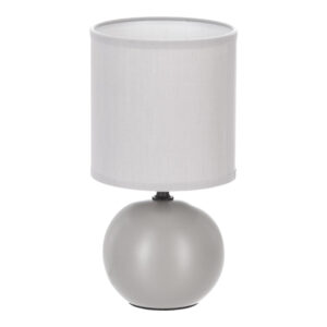 Επιτραπέζιο φωτιστικό PWL-1210 haroma Ε14 κεραμικό σε γκρι απόχρωση Φ13x25εκ