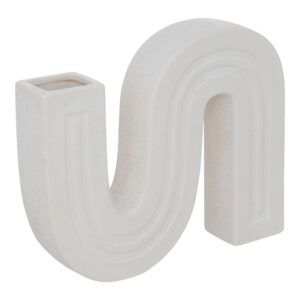 Βάζο Snaky haroma κεραμικό σε λευκή απόχρωση 25x5x21εκ