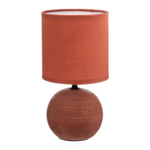 Επιτραπέζιο φωτιστικό PWL-1210 haroma Ε14 κεραμικό σε terracotta απόχρωση Φ13x25εκ