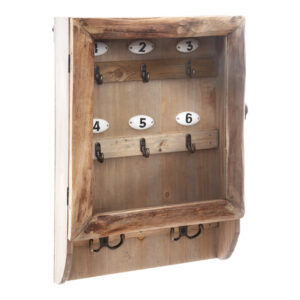 Κλειδοθήκη τοίχου Keledy haroma ξύλο ελάτου σε φυσική απόχρωση 26.4x8x38εκ