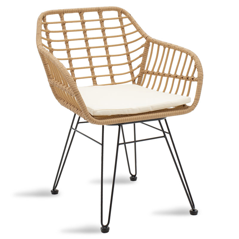 Σαλόνι Gaus-Naoki σετ 3τεμ pakoworld μέταλλο μαύρο-pe φυσικό. Σαλόνι Gaus-Naoki σετ 3τεμ pakoworld μέταλλο μαύρο-pe φυσικό. - Image 4