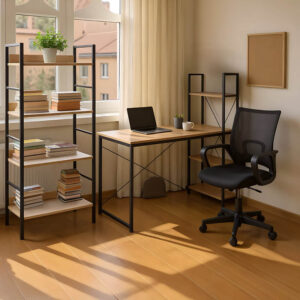 Φοιτητικό πακέτο επίπλων γραφείου Ramon-Berto I pakoworld σετ 3 τμχ