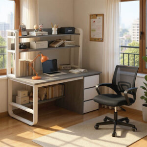 Φοιτητικό πακέτο επίπλων γραφείου Soco-Berto II pakoworld σετ 2 τμχ