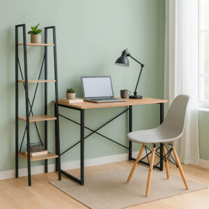 Φοιτητικό πακέτο επίπλων γραφείου Ramon-Zyn-Julita σε γκρι απόχρωση pakoworld σετ 3 τμχ