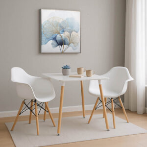 Φοιτητικό πακέτο επίπλων τραπεζαρίας New Salt & Pepper 4 pakoworld σετ 3 τμχ