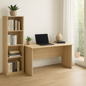 Φοιτητικό πακέτο επίπλων γραφείου Payton-Presley pakoworld sonoma σετ 2 τμχ